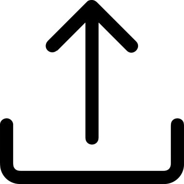 Siyah ve Beyaz Logo Simgesi PNG Biçimini Yükle. Web Sitesi Düğmesi, Mobil Uygulama Arayüzü, Dosya Aktarımı, Belge Paylaşımı, Bulut Depolama ve Veri Yedekleme için Minimalist Düz Tasarımlı Tek Renkli Ok Gönderme İşareti Grafiksel Elemanı