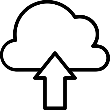 Siyah ve Beyaz Logo Simgesi PNG Biçimini Yükle. Web Sitesi Düğmesi, Mobil Uygulama Arayüzü, Dosya Aktarımı, Belge Paylaşımı, Bulut Depolama ve Veri Yedekleme için Minimalist Düz Tasarımlı Tek Renkli Ok Gönderme İşareti Grafiksel Elemanı