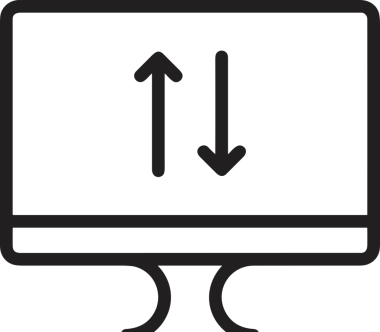 Siyah ve Beyaz Logo Simgesi PNG Biçimini Yükle. Web Sitesi Düğmesi, Mobil Uygulama Arayüzü, Dosya Aktarımı, Belge Paylaşımı, Bulut Depolama ve Veri Yedekleme için Minimalist Düz Tasarımlı Tek Renkli Ok Gönderme İşareti Grafiksel Elemanı