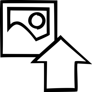 Siyah ve Beyaz Logo Simgesi PNG Biçimini Yükle. Web Sitesi Düğmesi, Mobil Uygulama Arayüzü, Dosya Aktarımı, Belge Paylaşımı, Bulut Depolama ve Veri Yedekleme için Minimalist Düz Tasarımlı Tek Renkli Ok Gönderme İşareti Grafiksel Elemanı