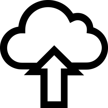 Siyah ve Beyaz Logo Simgesi PNG Biçimini Yükle. Web Sitesi Düğmesi, Mobil Uygulama Arayüzü, Dosya Aktarımı, Belge Paylaşımı, Bulut Depolama ve Veri Yedekleme için Minimalist Düz Tasarımlı Tek Renkli Ok Gönderme İşareti Grafiksel Elemanı