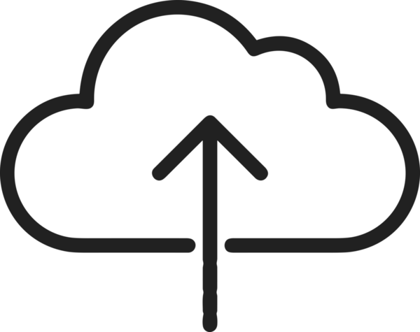 Siyah ve Beyaz Logo Simgesi PNG Biçimini Yükle. Web Sitesi Düğmesi, Mobil Uygulama Arayüzü, Dosya Aktarımı, Belge Paylaşımı, Bulut Depolama ve Veri Yedekleme için Minimalist Düz Tasarımlı Tek Renkli Ok Gönderme İşareti Grafiksel Elemanı