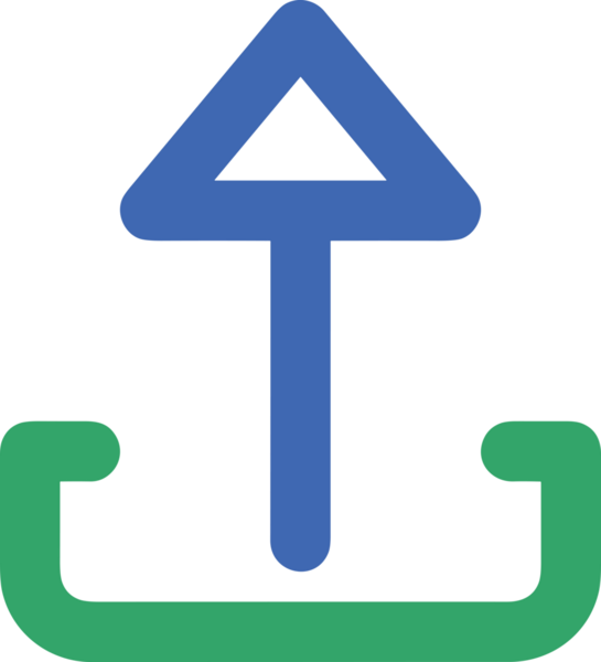 Siyah ve Beyaz Logo Simgesi PNG Biçimini Yükle. Web Sitesi Düğmesi, Mobil Uygulama Arayüzü, Dosya Aktarımı, Belge Paylaşımı, Bulut Depolama ve Veri Yedekleme için Minimalist Düz Tasarımlı Tek Renkli Ok Gönderme İşareti Grafiksel Elemanı