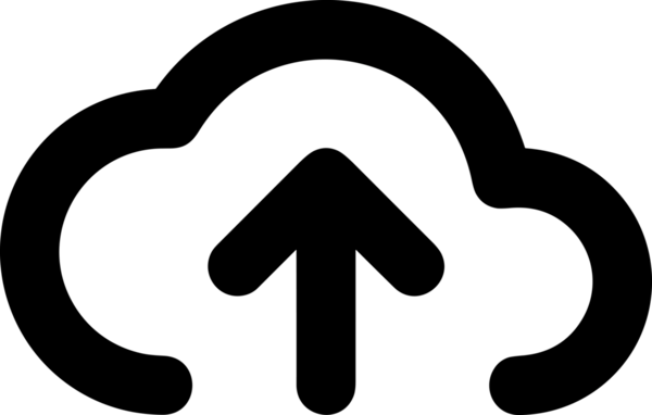 Siyah ve Beyaz Logo Simgesi PNG Biçimini Yükle. Web Sitesi Düğmesi, Mobil Uygulama Arayüzü, Dosya Aktarımı, Belge Paylaşımı, Bulut Depolama ve Veri Yedekleme için Minimalist Düz Tasarımlı Tek Renkli Ok Gönderme İşareti Grafiksel Elemanı