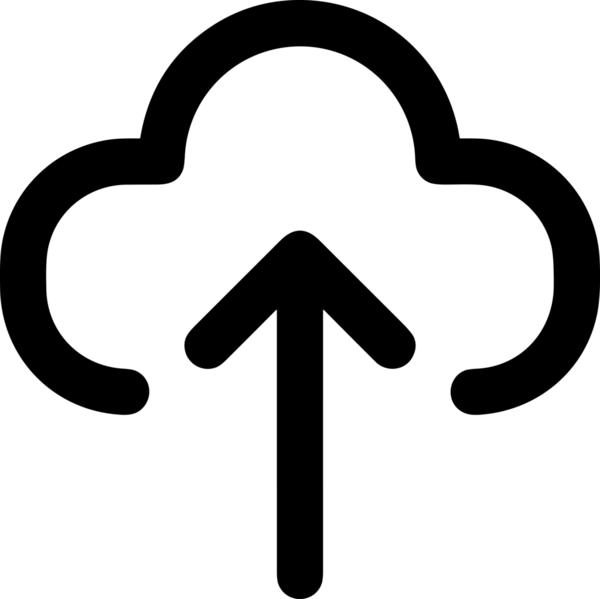 Siyah ve Beyaz Logo Simgesi PNG Biçimini Yükle. Web Sitesi Düğmesi, Mobil Uygulama Arayüzü, Dosya Aktarımı, Belge Paylaşımı, Bulut Depolama ve Veri Yedekleme için Minimalist Düz Tasarımlı Tek Renkli Ok Gönderme İşareti Grafiksel Elemanı