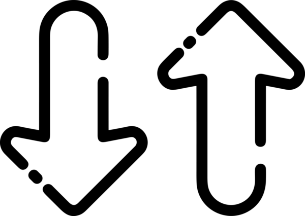 Siyah ve Beyaz Logo Simgesi PNG Biçimini Yükle. Web Sitesi Düğmesi, Mobil Uygulama Arayüzü, Dosya Aktarımı, Belge Paylaşımı, Bulut Depolama ve Veri Yedekleme için Minimalist Düz Tasarımlı Tek Renkli Ok Gönderme İşareti Grafiksel Elemanı