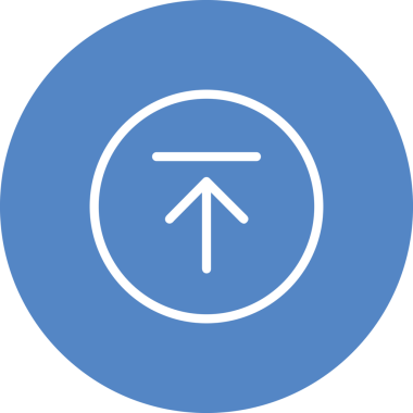 Siyah ve Beyaz Logo Simgesi PNG Biçimini Yükle. Web Sitesi Düğmesi, Mobil Uygulama Arayüzü, Dosya Aktarımı, Belge Paylaşımı, Bulut Depolama ve Veri Yedekleme için Minimalist Düz Tasarımlı Tek Renkli Ok Gönderme İşareti Grafiksel Elemanı