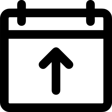 Siyah ve Beyaz Logo Simgesi PNG Biçimini Yükle. Web Sitesi Düğmesi, Mobil Uygulama Arayüzü, Dosya Aktarımı, Belge Paylaşımı, Bulut Depolama ve Veri Yedekleme için Minimalist Düz Tasarımlı Tek Renkli Ok Gönderme İşareti Grafiksel Elemanı