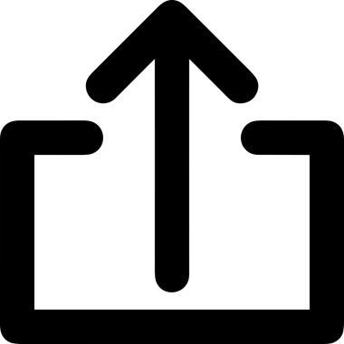 Siyah ve Beyaz Logo Simgesi PNG Biçimini Yükle. Web Sitesi Düğmesi, Mobil Uygulama Arayüzü, Dosya Aktarımı, Belge Paylaşımı, Bulut Depolama ve Veri Yedekleme için Minimalist Düz Tasarımlı Tek Renkli Ok Gönderme İşareti Grafiksel Elemanı
