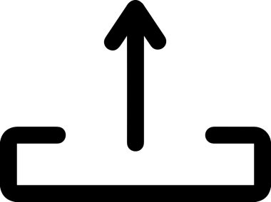 Siyah ve Beyaz Logo Simgesi PNG Biçimini Yükle. Web Sitesi Düğmesi, Mobil Uygulama Arayüzü, Dosya Aktarımı, Belge Paylaşımı, Bulut Depolama ve Veri Yedekleme için Minimalist Düz Tasarımlı Tek Renkli Ok Gönderme İşareti Grafiksel Elemanı