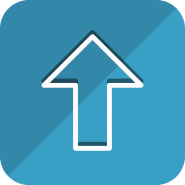 Siyah ve Beyaz Logo Simgesi PNG Biçimini Yükle. Web Sitesi Düğmesi, Mobil Uygulama Arayüzü, Dosya Aktarımı, Belge Paylaşımı, Bulut Depolama ve Veri Yedekleme için Minimalist Düz Tasarımlı Tek Renkli Ok Gönderme İşareti Grafiksel Elemanı