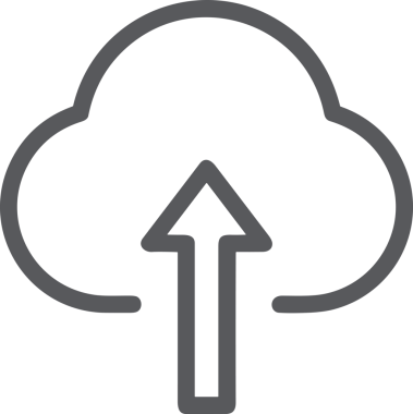 Siyah ve Beyaz Logo Simgesi PNG Biçimini Yükle. Web Sitesi Düğmesi, Mobil Uygulama Arayüzü, Dosya Aktarımı, Belge Paylaşımı, Bulut Depolama ve Veri Yedekleme için Minimalist Düz Tasarımlı Tek Renkli Ok Gönderme İşareti Grafiksel Elemanı