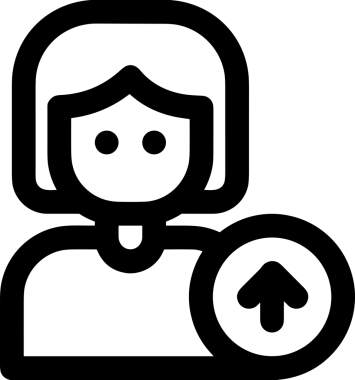 Siyah ve Beyaz Logo Simgesi PNG Biçimini Yükle. Web Sitesi Düğmesi, Mobil Uygulama Arayüzü, Dosya Aktarımı, Belge Paylaşımı, Bulut Depolama ve Veri Yedekleme için Minimalist Düz Tasarımlı Tek Renkli Ok Gönderme İşareti Grafiksel Elemanı