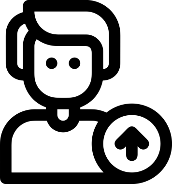 Siyah ve Beyaz Logo Simgesi PNG Biçimini Yükle. Web Sitesi Düğmesi, Mobil Uygulama Arayüzü, Dosya Aktarımı, Belge Paylaşımı, Bulut Depolama ve Veri Yedekleme için Minimalist Düz Tasarımlı Tek Renkli Ok Gönderme İşareti Grafiksel Elemanı