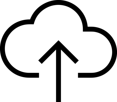 Siyah ve Beyaz Logo Simgesi PNG Biçimini Yükle. Web Sitesi Düğmesi, Mobil Uygulama Arayüzü, Dosya Aktarımı, Belge Paylaşımı, Bulut Depolama ve Veri Yedekleme için Minimalist Düz Tasarımlı Tek Renkli Ok Gönderme İşareti Grafiksel Elemanı
