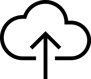 Siyah ve Beyaz Logo Simgesi PNG Biçimini Yükle. Web Sitesi Düğmesi, Mobil Uygulama Arayüzü, Dosya Aktarımı, Belge Paylaşımı, Bulut Depolama ve Veri Yedekleme için Minimalist Düz Tasarımlı Tek Renkli Ok Gönderme İşareti Grafiksel Elemanı