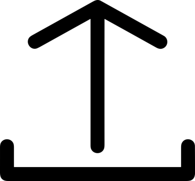 Siyah ve Beyaz Logo Simgesi PNG Biçimini Yükle. Web Sitesi Düğmesi, Mobil Uygulama Arayüzü, Dosya Aktarımı, Belge Paylaşımı, Bulut Depolama ve Veri Yedekleme için Minimalist Düz Tasarımlı Tek Renkli Ok Gönderme İşareti Grafiksel Elemanı