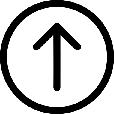 Siyah ve Beyaz Logo Simgesi PNG Biçimini Yükle. Web Sitesi Düğmesi, Mobil Uygulama Arayüzü, Dosya Aktarımı, Belge Paylaşımı, Bulut Depolama ve Veri Yedekleme için Minimalist Düz Tasarımlı Tek Renkli Ok Gönderme İşareti Grafiksel Elemanı