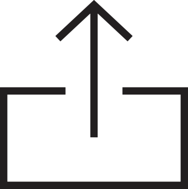 Siyah ve Beyaz Logo Simgesi PNG Biçimini Yükle. Web Sitesi Düğmesi, Mobil Uygulama Arayüzü, Dosya Aktarımı, Belge Paylaşımı, Bulut Depolama ve Veri Yedekleme için Minimalist Düz Tasarımlı Tek Renkli Ok Gönderme İşareti Grafiksel Elemanı