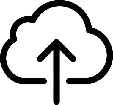 Siyah ve Beyaz Logo Simgesi PNG Biçimini Yükle. Web Sitesi Düğmesi, Mobil Uygulama Arayüzü, Dosya Aktarımı, Belge Paylaşımı, Bulut Depolama ve Veri Yedekleme için Minimalist Düz Tasarımlı Tek Renkli Ok Gönderme İşareti Grafiksel Elemanı