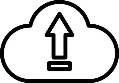 Siyah ve Beyaz Logo Simgesi PNG Biçimini Yükle. Web Sitesi Düğmesi, Mobil Uygulama Arayüzü, Dosya Aktarımı, Belge Paylaşımı, Bulut Depolama ve Veri Yedekleme için Minimalist Düz Tasarımlı Tek Renkli Ok Gönderme İşareti Grafiksel Elemanı