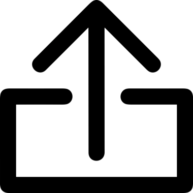 Siyah ve Beyaz Logo Simgesi PNG Biçimini Yükle. Web Sitesi Düğmesi, Mobil Uygulama Arayüzü, Dosya Aktarımı, Belge Paylaşımı, Bulut Depolama ve Veri Yedekleme için Minimalist Düz Tasarımlı Tek Renkli Ok Gönderme İşareti Grafiksel Elemanı