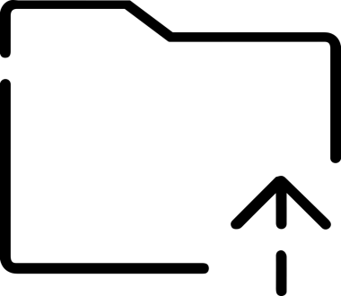 Siyah ve Beyaz Logo Simgesi PNG Biçimini Yükle. Web Sitesi Düğmesi, Mobil Uygulama Arayüzü, Dosya Aktarımı, Belge Paylaşımı, Bulut Depolama ve Veri Yedekleme için Minimalist Düz Tasarımlı Tek Renkli Ok Gönderme İşareti Grafiksel Elemanı