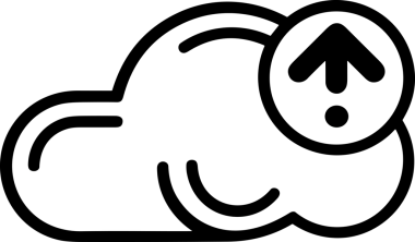 Siyah ve Beyaz Logo Simgesi PNG Biçimini Yükle. Web Sitesi Düğmesi, Mobil Uygulama Arayüzü, Dosya Aktarımı, Belge Paylaşımı, Bulut Depolama ve Veri Yedekleme için Minimalist Düz Tasarımlı Tek Renkli Ok Gönderme İşareti Grafiksel Elemanı