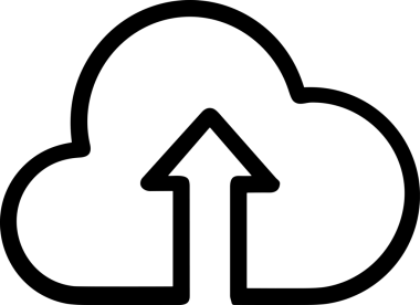 Siyah ve Beyaz Logo Simgesi PNG Biçimini Yükle. Web Sitesi Düğmesi, Mobil Uygulama Arayüzü, Dosya Aktarımı, Belge Paylaşımı, Bulut Depolama ve Veri Yedekleme için Minimalist Düz Tasarımlı Tek Renkli Ok Gönderme İşareti Grafiksel Elemanı