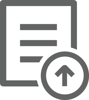 Siyah ve Beyaz Logo Simgesi PNG Biçimini Yükle. Web Sitesi Düğmesi, Mobil Uygulama Arayüzü, Dosya Aktarımı, Belge Paylaşımı, Bulut Depolama ve Veri Yedekleme için Minimalist Düz Tasarımlı Tek Renkli Ok Gönderme İşareti Grafiksel Elemanı