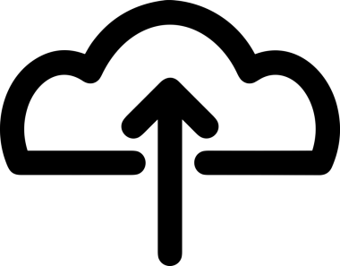 Siyah ve Beyaz Logo Simgesi PNG Biçimini Yükle. Web Sitesi Düğmesi, Mobil Uygulama Arayüzü, Dosya Aktarımı, Belge Paylaşımı, Bulut Depolama ve Veri Yedekleme için Minimalist Düz Tasarımlı Tek Renkli Ok Gönderme İşareti Grafiksel Elemanı