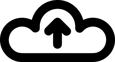 Siyah ve Beyaz Logo Simgesi PNG Biçimini Yükle. Web Sitesi Düğmesi, Mobil Uygulama Arayüzü, Dosya Aktarımı, Belge Paylaşımı, Bulut Depolama ve Veri Yedekleme için Minimalist Düz Tasarımlı Tek Renkli Ok Gönderme İşareti Grafiksel Elemanı