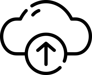 Siyah ve Beyaz Logo Simgesi PNG Biçimini Yükle. Web Sitesi Düğmesi, Mobil Uygulama Arayüzü, Dosya Aktarımı, Belge Paylaşımı, Bulut Depolama ve Veri Yedekleme için Minimalist Düz Tasarımlı Tek Renkli Ok Gönderme İşareti Grafiksel Elemanı