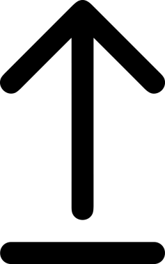 Siyah ve Beyaz Logo Simgesi PNG Biçimini Yükle. Web Sitesi Düğmesi, Mobil Uygulama Arayüzü, Dosya Aktarımı, Belge Paylaşımı, Bulut Depolama ve Veri Yedekleme için Minimalist Düz Tasarımlı Tek Renkli Ok Gönderme İşareti Grafiksel Elemanı