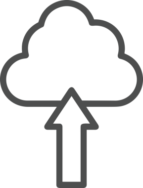 Siyah ve Beyaz Logo Simgesi PNG Biçimini Yükle. Web Sitesi Düğmesi, Mobil Uygulama Arayüzü, Dosya Aktarımı, Belge Paylaşımı, Bulut Depolama ve Veri Yedekleme için Minimalist Düz Tasarımlı Tek Renkli Ok Gönderme İşareti Grafiksel Elemanı