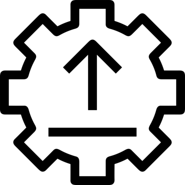 Siyah ve Beyaz Logo Simgesi PNG Biçimini Yükle. Web Sitesi Düğmesi, Mobil Uygulama Arayüzü, Dosya Aktarımı, Belge Paylaşımı, Bulut Depolama ve Veri Yedekleme için Minimalist Düz Tasarımlı Tek Renkli Ok Gönderme İşareti Grafiksel Elemanı