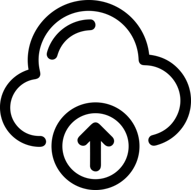 Siyah ve Beyaz Logo Simgesi PNG Biçimini Yükle. Web Sitesi Düğmesi, Mobil Uygulama Arayüzü, Dosya Aktarımı, Belge Paylaşımı, Bulut Depolama ve Veri Yedekleme için Minimalist Düz Tasarımlı Tek Renkli Ok Gönderme İşareti Grafiksel Elemanı