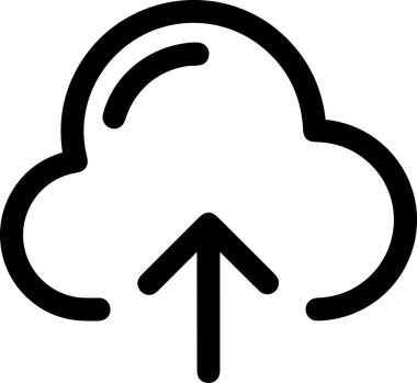 Siyah ve Beyaz Logo Simgesi PNG Biçimini Yükle. Web Sitesi Düğmesi, Mobil Uygulama Arayüzü, Dosya Aktarımı, Belge Paylaşımı, Bulut Depolama ve Veri Yedekleme için Minimalist Düz Tasarımlı Tek Renkli Ok Gönderme İşareti Grafiksel Elemanı