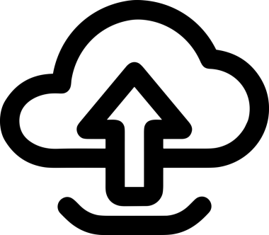 Siyah ve Beyaz Logo Simgesi PNG Biçimini Yükle. Web Sitesi Düğmesi, Mobil Uygulama Arayüzü, Dosya Aktarımı, Belge Paylaşımı, Bulut Depolama ve Veri Yedekleme için Minimalist Düz Tasarımlı Tek Renkli Ok Gönderme İşareti Grafiksel Elemanı