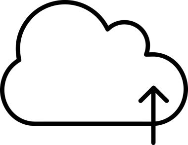 Siyah ve Beyaz Logo Simgesi PNG Biçimini Yükle. Web Sitesi Düğmesi, Mobil Uygulama Arayüzü, Dosya Aktarımı, Belge Paylaşımı, Bulut Depolama ve Veri Yedekleme için Minimalist Düz Tasarımlı Tek Renkli Ok Gönderme İşareti Grafiksel Elemanı