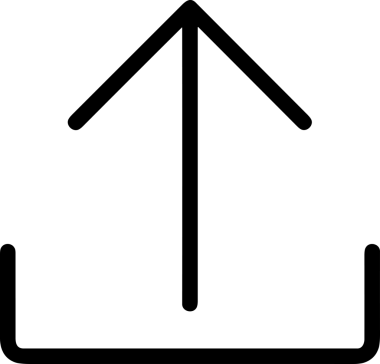 Siyah ve Beyaz Logo Simgesi PNG Biçimini Yükle. Web Sitesi Düğmesi, Mobil Uygulama Arayüzü, Dosya Aktarımı, Belge Paylaşımı, Bulut Depolama ve Veri Yedekleme için Minimalist Düz Tasarımlı Tek Renkli Ok Gönderme İşareti Grafiksel Elemanı