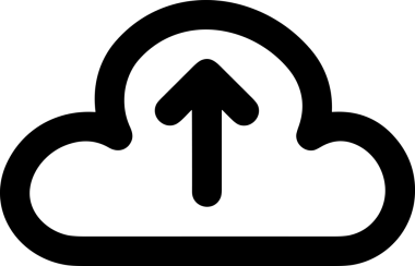Siyah ve Beyaz Logo Simgesi PNG Biçimini Yükle. Web Sitesi Düğmesi, Mobil Uygulama Arayüzü, Dosya Aktarımı, Belge Paylaşımı, Bulut Depolama ve Veri Yedekleme için Minimalist Düz Tasarımlı Tek Renkli Ok Gönderme İşareti Grafiksel Elemanı