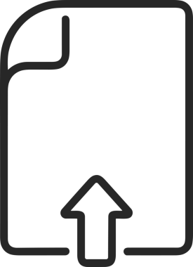 Siyah ve Beyaz Logo Simgesi PNG Biçimini Yükle. Web Sitesi Düğmesi, Mobil Uygulama Arayüzü, Dosya Aktarımı, Belge Paylaşımı, Bulut Depolama ve Veri Yedekleme için Minimalist Düz Tasarımlı Tek Renkli Ok Gönderme İşareti Grafiksel Elemanı