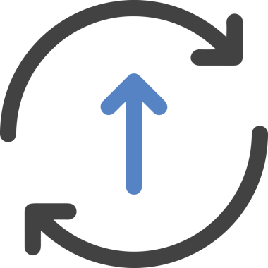 Siyah ve Beyaz Logo Simgesi PNG Biçimini Yükle. Web Sitesi Düğmesi, Mobil Uygulama Arayüzü, Dosya Aktarımı, Belge Paylaşımı, Bulut Depolama ve Veri Yedekleme için Minimalist Düz Tasarımlı Tek Renkli Ok Gönderme İşareti Grafiksel Elemanı