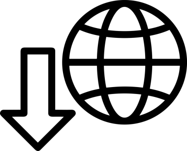 Siyah ve Beyaz Logo Simgesi PNG Biçimini Yükle. Web Sitesi Düğmesi, Mobil Uygulama Arayüzü, Dosya Aktarımı, Belge Paylaşımı, Bulut Depolama ve Veri Yedekleme için Minimalist Düz Tasarımlı Tek Renkli Ok Gönderme İşareti Grafiksel Elemanı