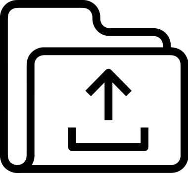 Siyah ve Beyaz Logo Simgesi PNG Biçimini Yükle. Web Sitesi Düğmesi, Mobil Uygulama Arayüzü, Dosya Aktarımı, Belge Paylaşımı, Bulut Depolama ve Veri Yedekleme için Minimalist Düz Tasarımlı Tek Renkli Ok Gönderme İşareti Grafiksel Elemanı