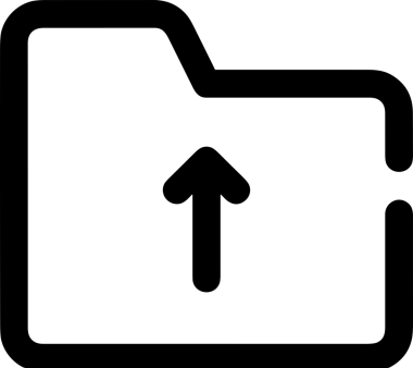 Siyah ve Beyaz Logo Simgesi PNG Biçimini Yükle. Web Sitesi Düğmesi, Mobil Uygulama Arayüzü, Dosya Aktarımı, Belge Paylaşımı, Bulut Depolama ve Veri Yedekleme için Minimalist Düz Tasarımlı Tek Renkli Ok Gönderme İşareti Grafiksel Elemanı