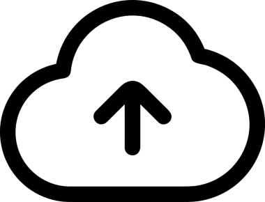 Siyah ve Beyaz Logo Simgesi PNG Biçimini Yükle. Web Sitesi Düğmesi, Mobil Uygulama Arayüzü, Dosya Aktarımı, Belge Paylaşımı, Bulut Depolama ve Veri Depolama için Minimalist Düz Tasarımlı Tek Renk Oku İşaretli Grafik Elemanı 