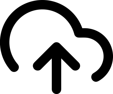 Siyah ve Beyaz Logo Simgesi PNG Biçimini Yükle. Web Sitesi Düğmesi, Mobil Uygulama Arayüzü, Dosya Aktarımı, Belge Paylaşımı, Bulut Depolama ve Veri Depolama için Minimalist Düz Tasarımlı Tek Renk Oku İşaretli Grafik Elemanı 