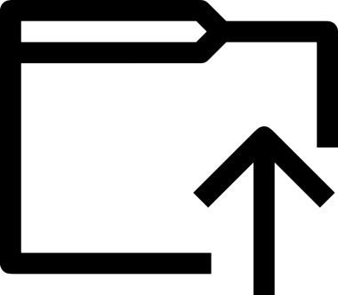 Siyah ve Beyaz Logo Simgesi PNG Biçimini Yükle. Web Sitesi Düğmesi, Mobil Uygulama Arayüzü, Dosya Aktarımı, Belge Paylaşımı, Bulut Depolama ve Veri Depolama için Minimalist Düz Tasarımlı Tek Renk Oku İşaretli Grafik Elemanı 